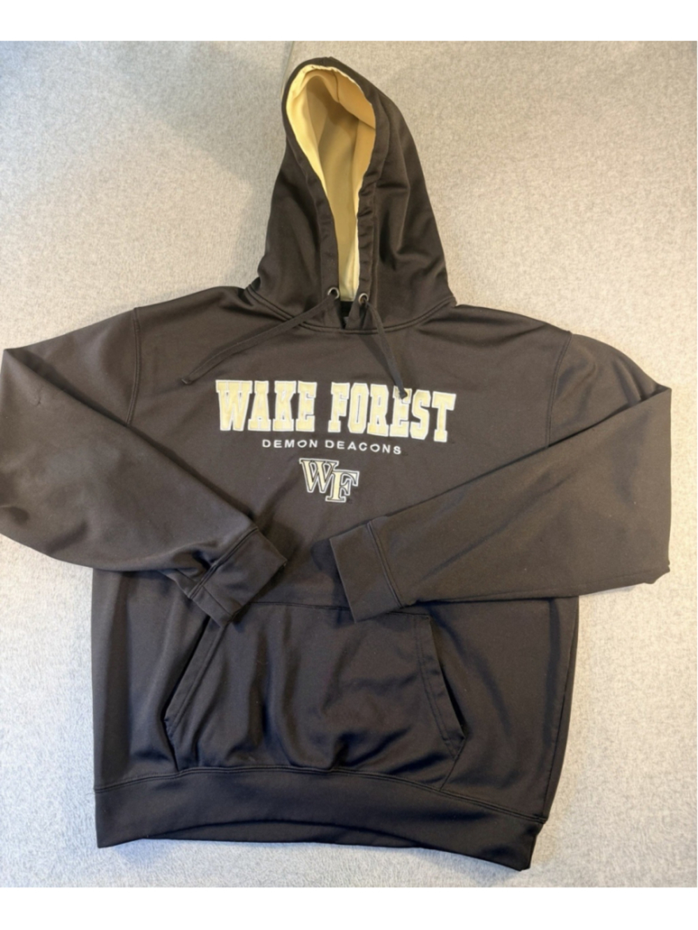 Colosseum Wake Forest Demon Deacons Hoodie Men’s XXL Black Gold Pullover